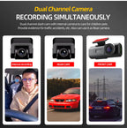 Dash Cam 4K UHD Recording Car Camera DVR Night Vision Video Recorder Built-In Wi-Fi Support GPS 24H Parking