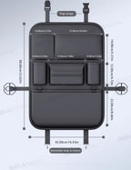 SEAMETAL 6-Pocket Car Seat Back Storage Bag Wear-Resistant Car Backseat Organizer Tissue/Cup Holder Waterproof Anti-Kick Pad