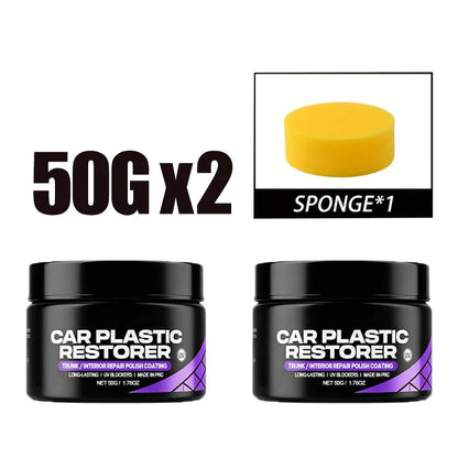 Car Plastic Restorer Back To Black Gloss Auto Interior Leather & Panel Renewal Wax Coating Agent Auto Polish And Repair Coating